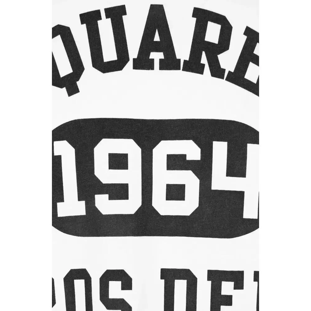 Dsquared² Elegant White Cotton Tee with Contrast Print - Picture 3 of 3